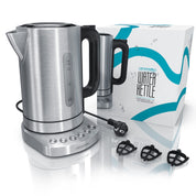 3000 Watt Edelstahl Wasserkocher mit Temperaturstufen - 4 wählbare Temperatureinstellungen - Warmhaltefunktion 30min - 3000W Leistungsaufnahme Schnellkoch Wasserkocher - integrierter Kalkfilter