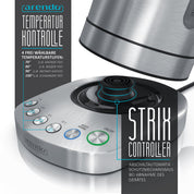 3000 Watt Edelstahl Wasserkocher mit Temperaturstufen - 4 wählbare Temperatureinstellungen - Warmhaltefunktion 30min - 3000W Leistungsaufnahme Schnellkoch Wasserkocher - integrierter Kalkfilter